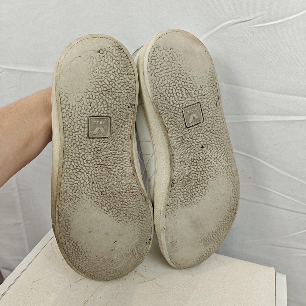 Veja Esplar White Leather Sneakers Size 9 Women's - Picture 8 of 9